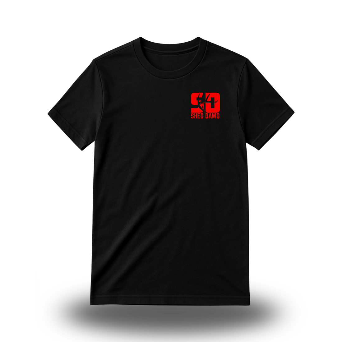 Shed Dawg Gameday Series hunting and football lifestyle t-shirt, front view, in earthy southern colors.